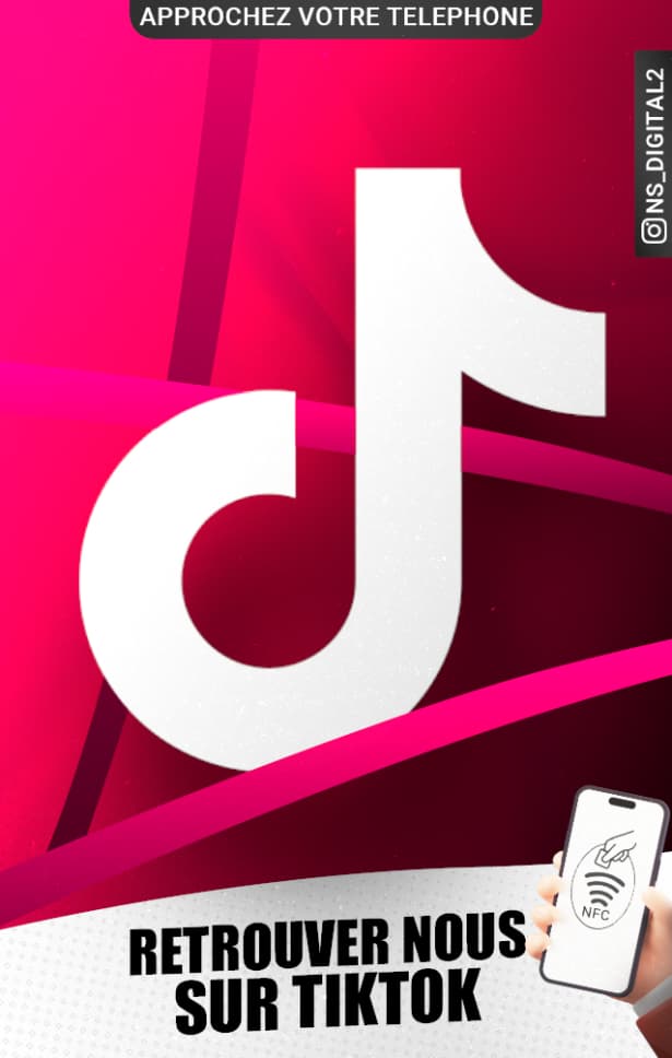 Carte NFC TikTok